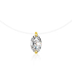 S925 Sterling Silver Moissanite Egg-Shaped Pendant Necklace