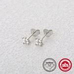 S925 Sterling Silver Floral Moissanite Stud Earrings