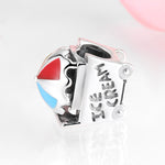 S925 Sterling Silver Ice Cream Car Shape Pendant