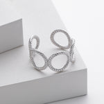 Stylish and unique braided band ring in S925 sterling silver