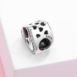 S925 Sterling Silver Plain Dog Paw Print Bead Pendant