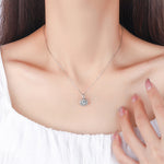 S925 Sterling Silver Moissanite Small Four-Claw Pendant Necklace