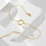 S925 Sterling Silver Natural Pearl Anklet