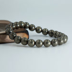 Natural Pyrite Bead Bracelet