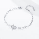 S925 Sterling Silver Geometric Ring Micro Inlaid Zircon Bracelet