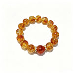 Natural Citrine and Red Hematoid Quartz Tower-Point Bracelet