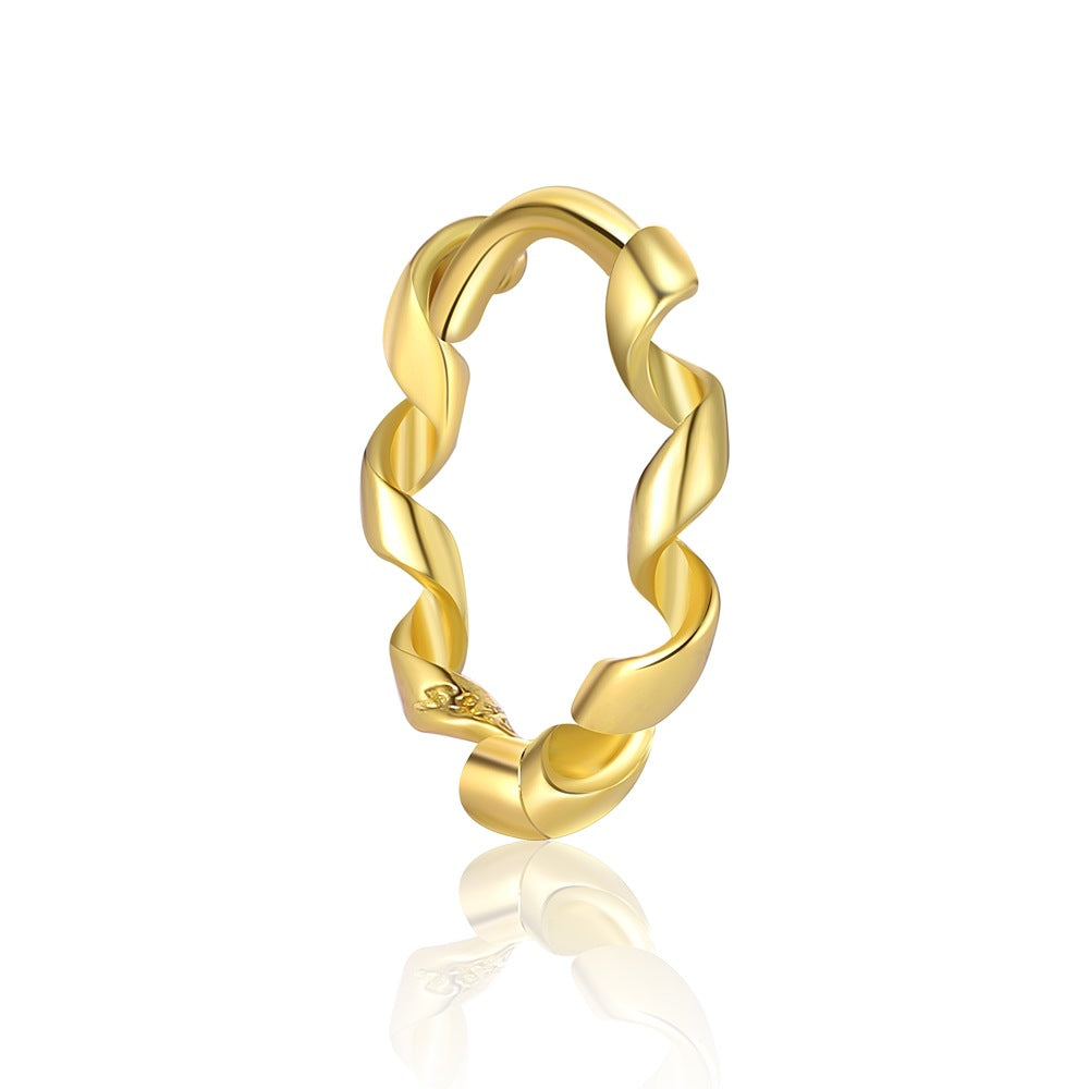 S925 Sterling Silver Round Hoop Earrings(A pair)