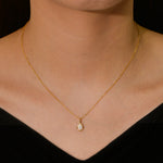 S925 Sterling Silver Geometric Pear-Shaped Necklace