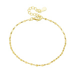 S925 Sterling Silver Plated 14K Gold Simple Bracelet