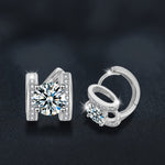 Moissanite S925 silver H letter earrings