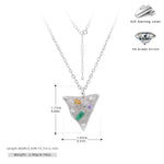 S925 Sterling Silver Triangle Pendant Zircon Necklace