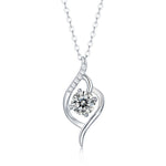 S925 Sterling Silver Necklace with Ultra-Sparkling Moissanite
