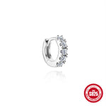 S925 Sterling Silver Micro-Pave Moissanite Non-Pierced Ear Cuff(Single unit)