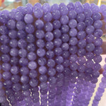 Round Amethyst Beads with Straight Holes for DIY Jewelry Making