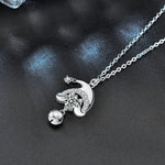 S925 Sterling Silver Moissanite Santa Claus Pendant Necklace