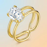 S925 Silver "New Chinese Style" Traditional-Craft Moissanite Ring