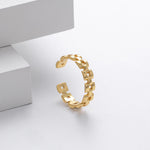European and American retro S925 sterling silver chain ring, versatile, trendy, fashionable hip-hop style watch strap ring