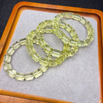 Natural Lemon Citrine Faceted Barrel Beads