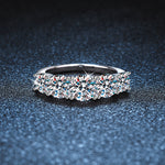 S925 Sterling Silver Five Stone Moissanite Ring