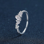 S925 Sterling Silver Starry Sky Moissanite Ring