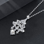 S925 Sterling Silver Moissanite Christmas Tree Pendant Necklace
