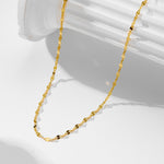 S925 Silver 18K Gold Plating Tile Choker Necklace