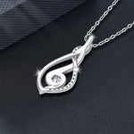 S925 Sterling Silver Twist Moissanite Necklace