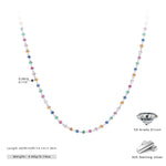 Dopamine Colored Zirconium Necklace in 925 Sterling Silver