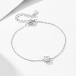 S925 Sterling Silver Daily Basic Single Diamond Bracelet