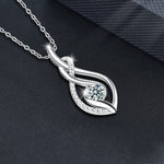 S925 Sterling Silver Twist Moissanite Necklace