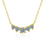S925 Sterling Silver Smile Moissanite Necklace