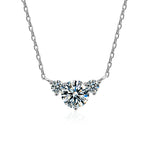 S925 Sterling Silver Moissanite Heart-Shaped Pendant Necklace