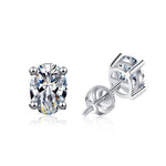 925 Sterling Silver Moissanite Pigeon Egg Spiral Earrings