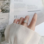 925 Sterling Silver Six-Pointed Star Moissanite Ring