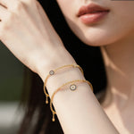 S925 Sterling Silver and Zircon Bracelet
