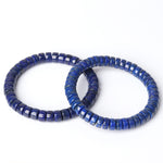 Natural Afghan Lapis Lazuli Bracelet with Straight-Cut Spacer Beads