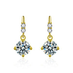 925 sterling silver tassel moissanite earrings
