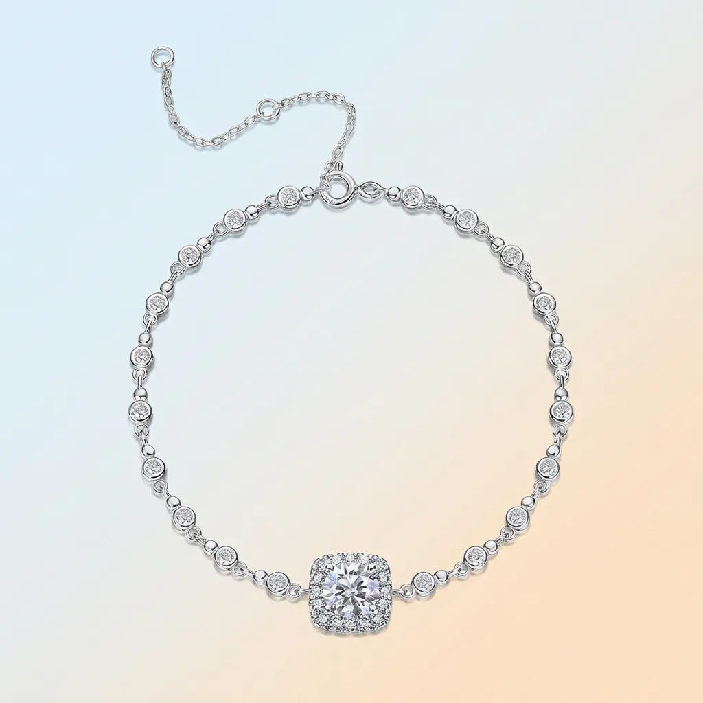 Moissanite S925 Sterling Silver Bracelet