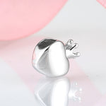 S925 Sterling Silver Valentine's Day Crown Heart-Shaped Pendant