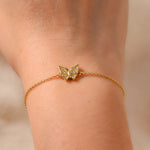 S925 Sterling Silver Zircon Butterfly Bracelet