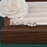 S925 Sterling Silver “Angel Wings” Moissanite Couple Ring