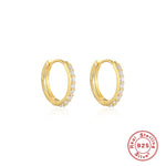925 Sterling Silver & Zircon Hoop Earrings (men and women)