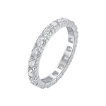 S925 Silver Moissanite Solid-Band Ring
