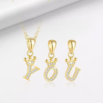 S925 Sterling Silver Pendant Set with Zircon