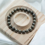 Natural Pyrite Bead Bracelet