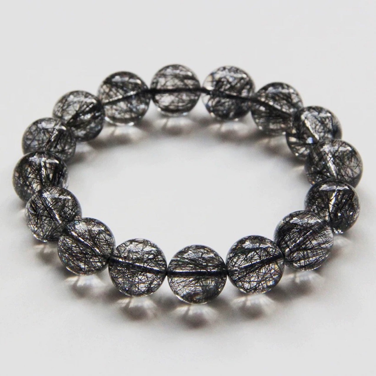 Natural Brazilian Black Rutilated Quartz Bracelet