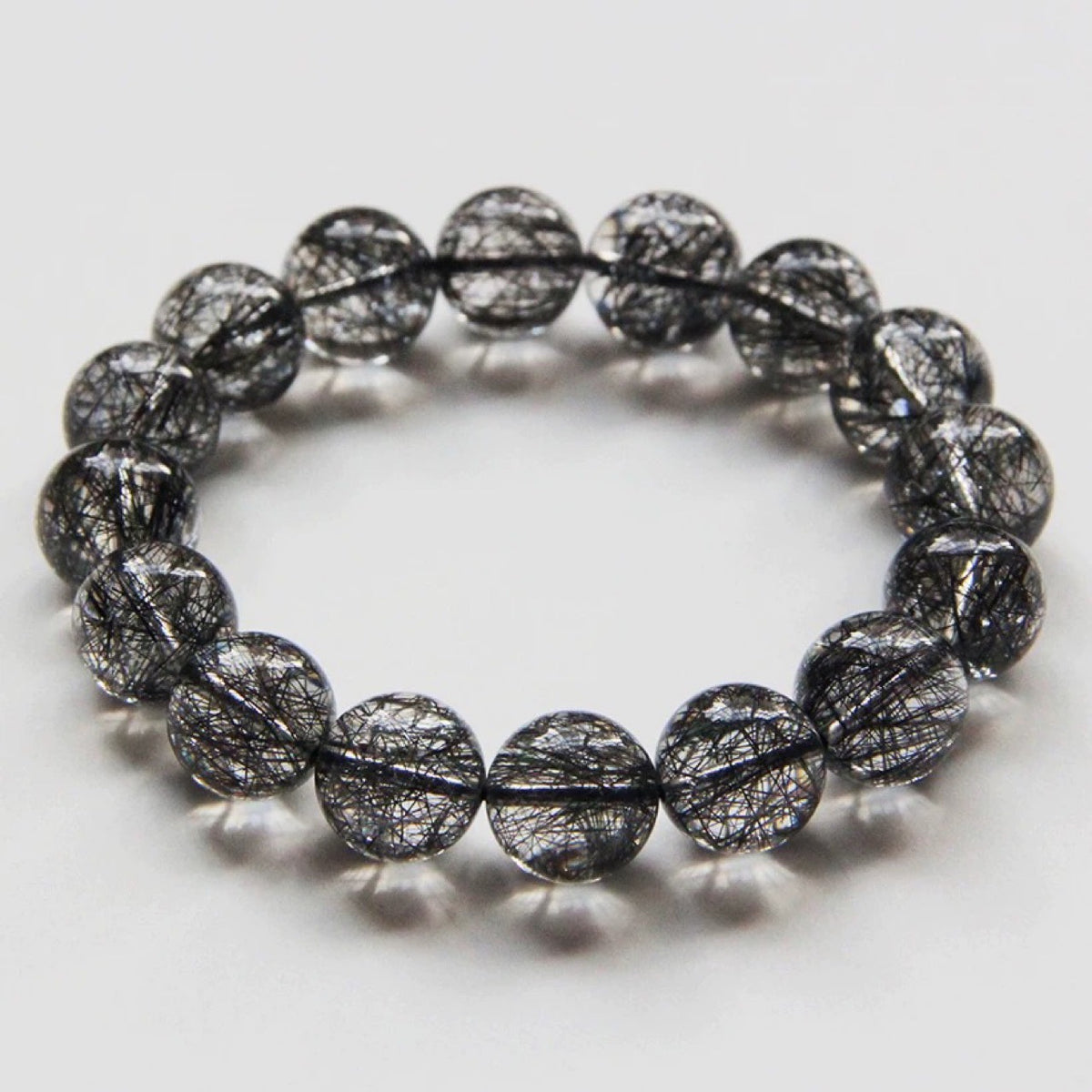 Natural Brazilian Black Rutilated Quartz Bracelet