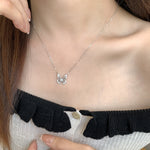 S925 Sterling Silver Necklace with Micro-set Zirconia