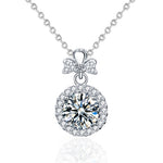 S925 Sterling Silver Moissanite Perfume Bottle Pendant Necklace