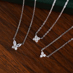 S925 Sterling Silver and Zircon Necklace
